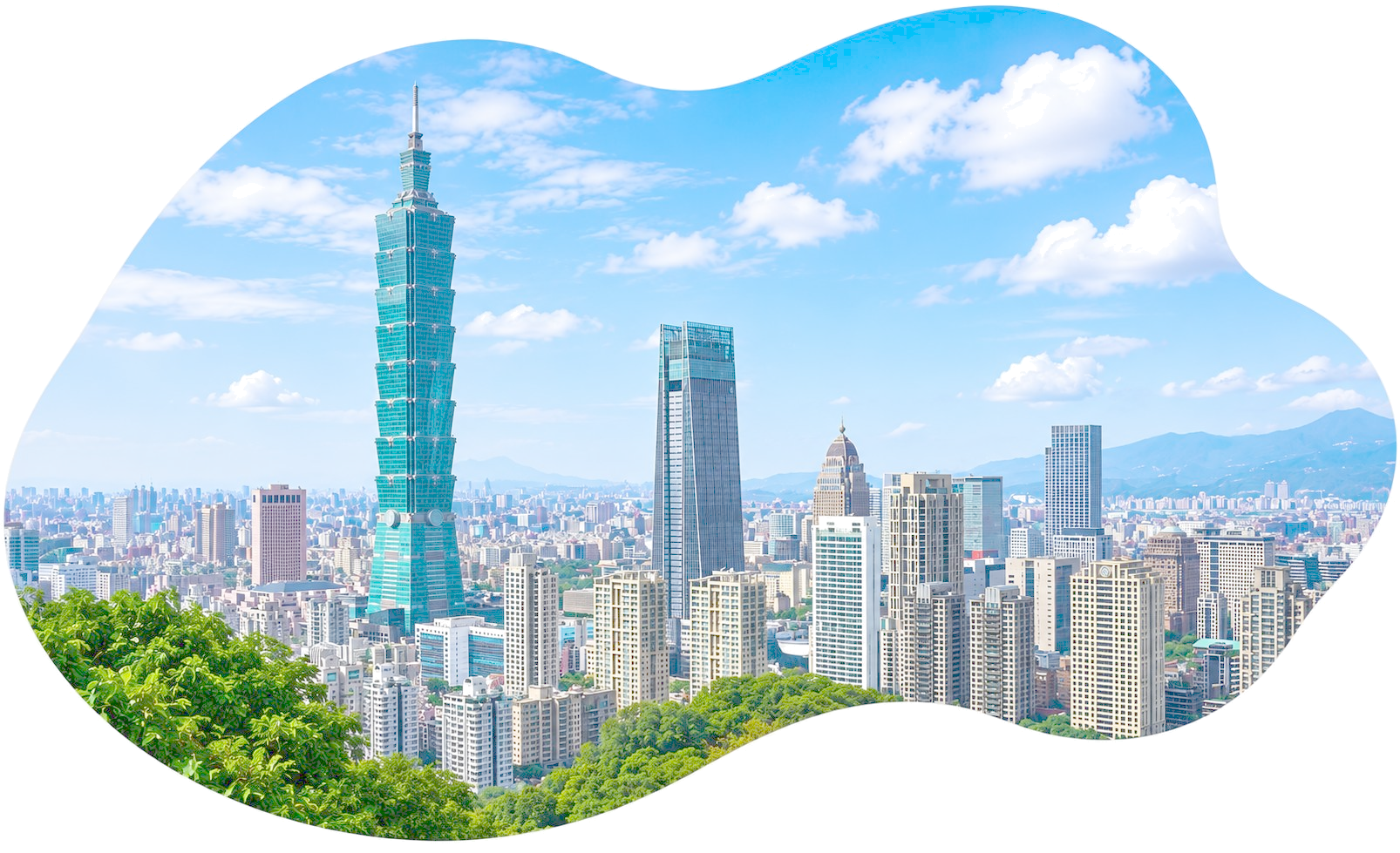 台北101と台北の街並み