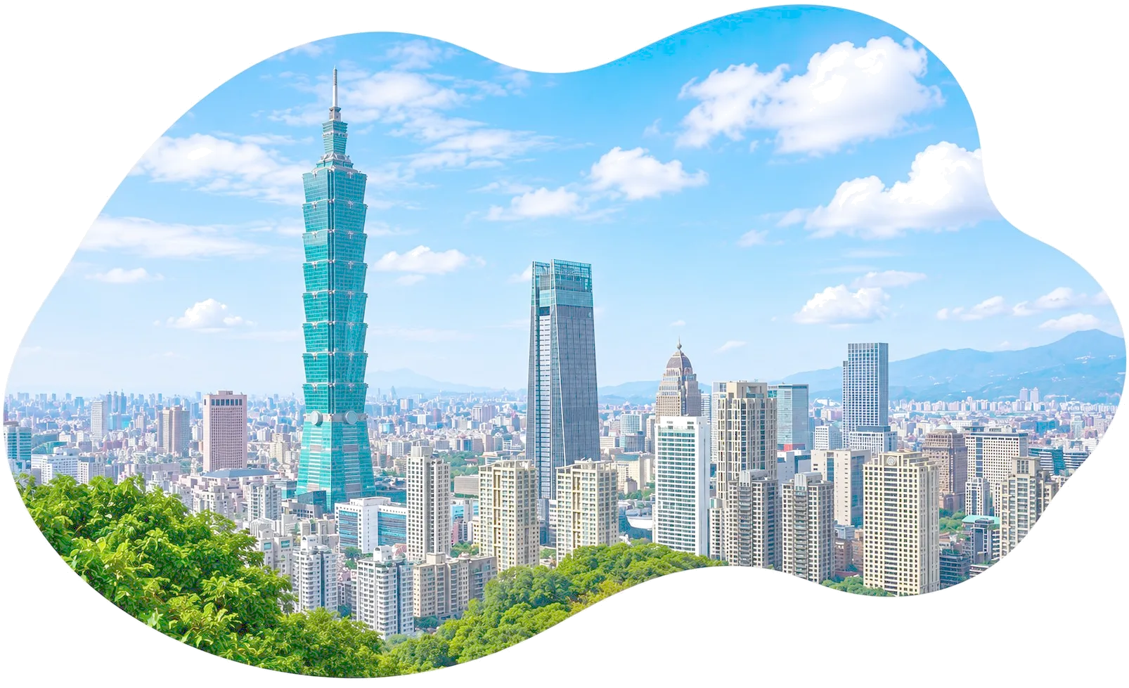 台北101と台北の街並み